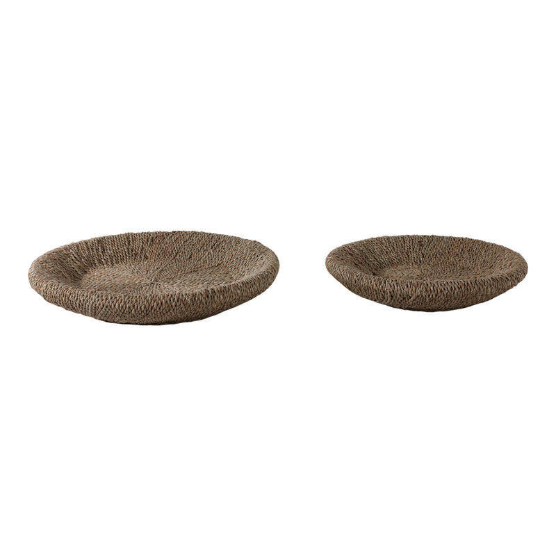 S/2 16/20" Woven Pandan Trays, Natural image number 3
