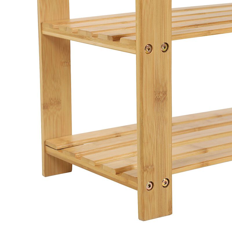 Hivvago Multi-functional 3-tier Bamboo Shoe Bench