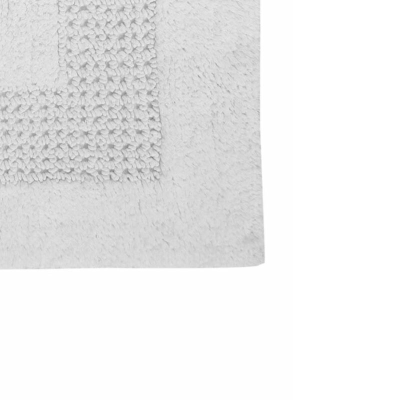 Perthshire Platinum Collection Beautiful Cotton Bath Rug Features Classic Racetrack Design Rug Light Blue