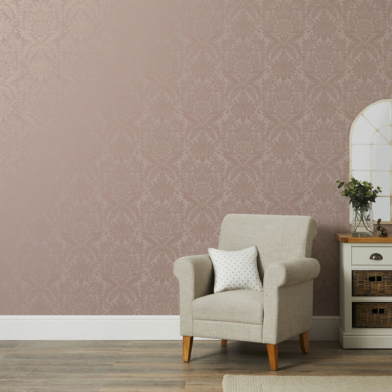 Signature Rose Damask Wallpaper image number 2