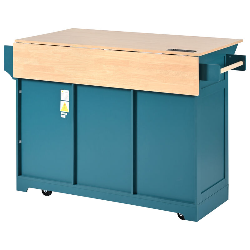 Merax Rolling Kitchen Cart with 2 Drop Leaf