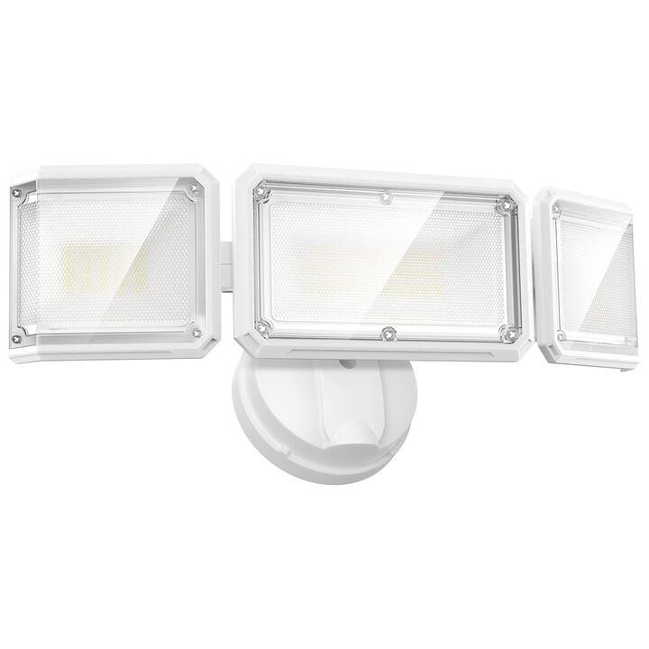 LEPOWER 42W Flood Lights Outdoor, 4200LM Bright LED Security Lights Outdoor with 3 Heads, 220&deg; Wide Angle, IP65 Waterproof for Garage, Yard, Porch