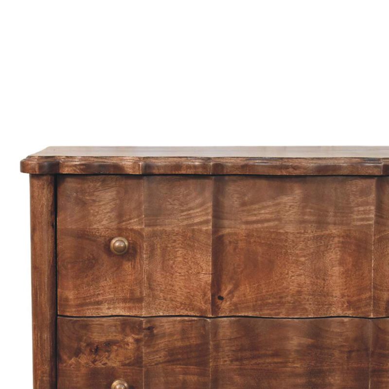 Artisan Furniture Solid Wood Camille Chest,Brown,3-Drawers image number 2