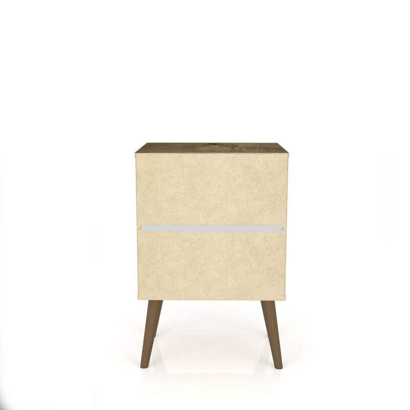 Liberty 1.0 Nightstand in Brown and White