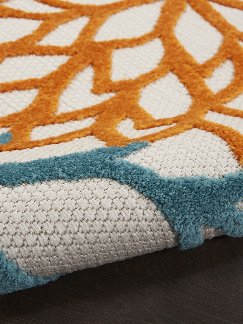 Aloha ALH05 Turquoise/Multicolor 3'6" x 5'6" Rug