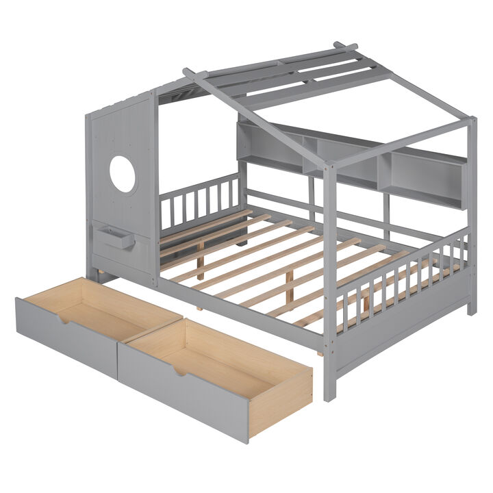 Pedwan Kids Full Size House Bed