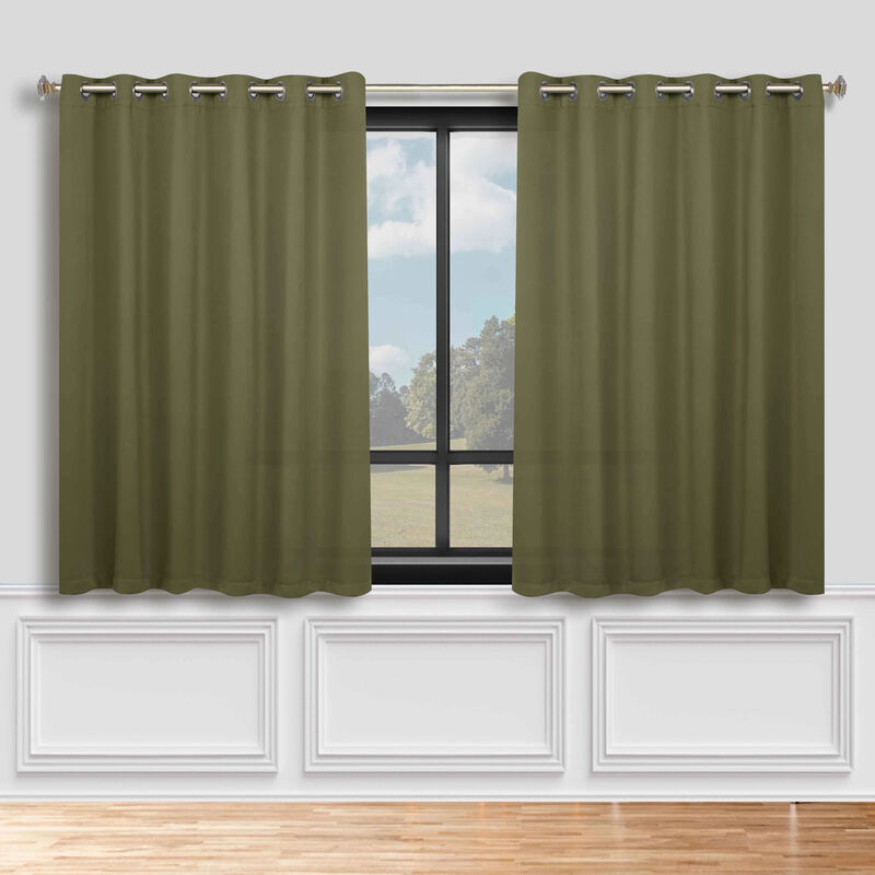 Set of 2 Blackout Curtain Panels Classic Modern Window Drapes image number 3