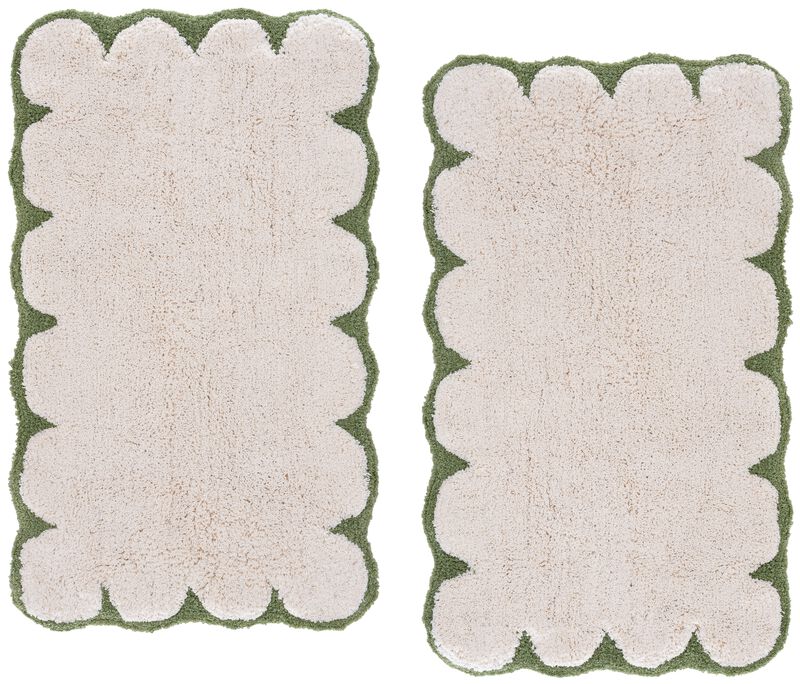 Tully Scalloped Boarder PMB913 Set of 2 Bathmat image number 0