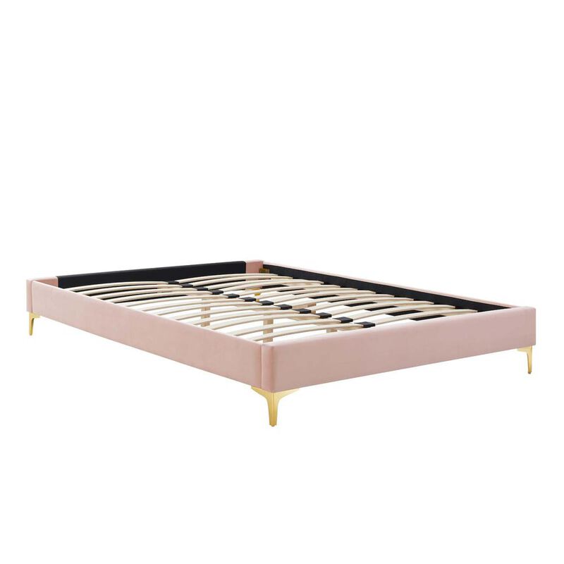 Amber Performance Velvet Queen Platform Bed image number 4