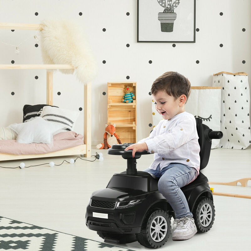 3 in 1 Toddler Ride On Push Car with Stroller Sliding Design and Music image number 5