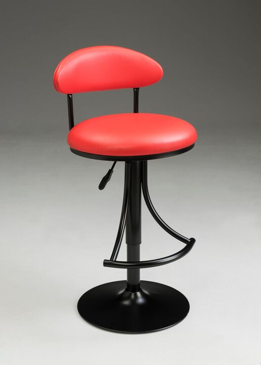 Barstool w/ Black frame and Red PU seat