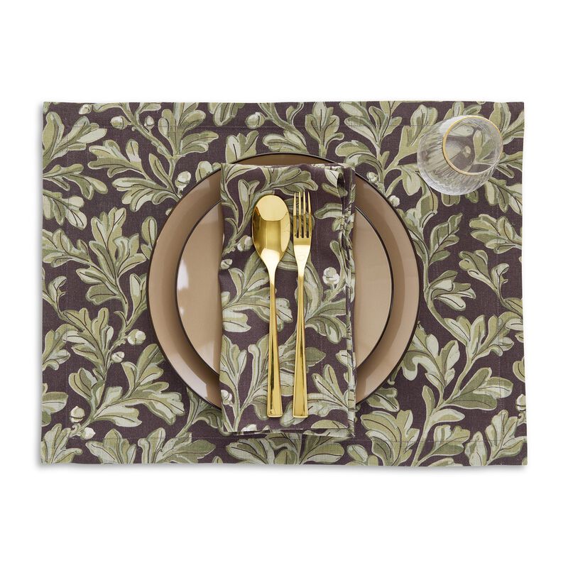 Linen Dinner Napkins - Fallen Leaves image number 2