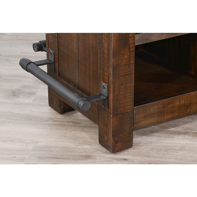 Sunny Designs 80" Traditional Wood Home Bar with Stools image number 2