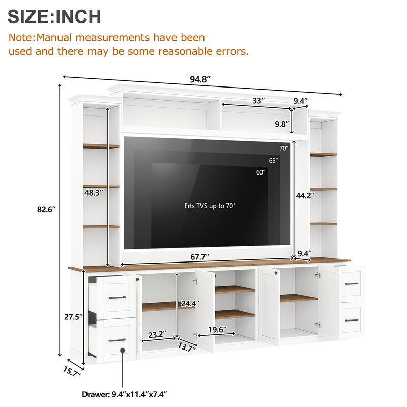 Balfid  Farmhouse Large TV Stand image number 8