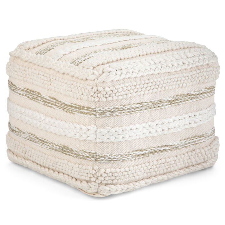 Simpli Home Sommer Square Pouf