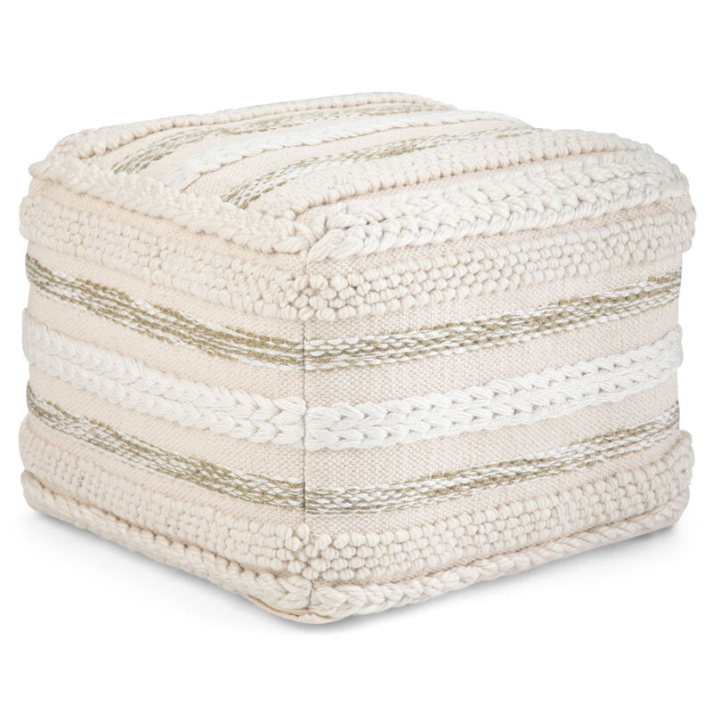 Simpli Home Sommer Square Pouf image number 0