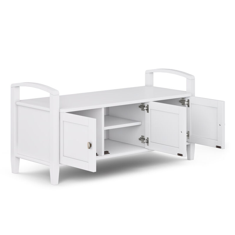 Simpli Home Warm Shaker Entryway Storage Bench image number 3