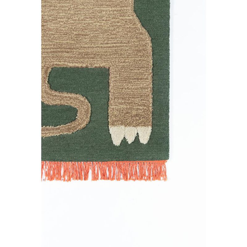 Novogratz Contemporary Rectangle Area Rug, Green, 4' X 6'