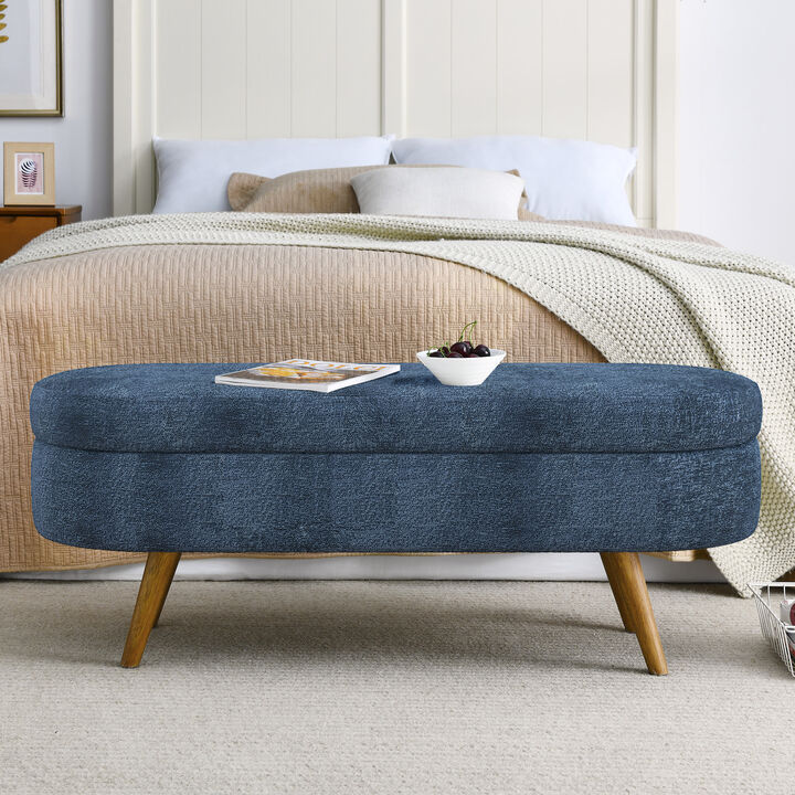 Merax Fabric Storage Ottoman &ndash; Multi-Functional Footstool & Seat