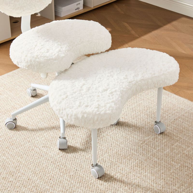 Artificial Rabbit Hair Meditation Chair Plus, Cross Legged Chair, Criss Cross Desk Chair image number 7