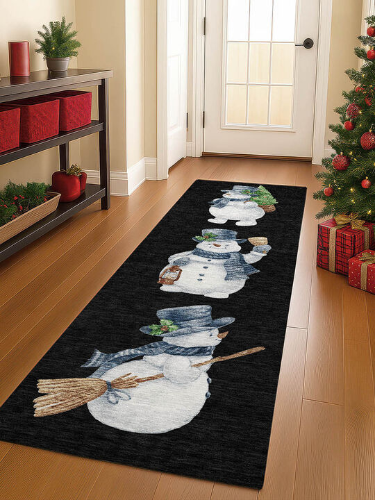 Merry & Bright MY28 Black 2'3" x 7'6" Rug