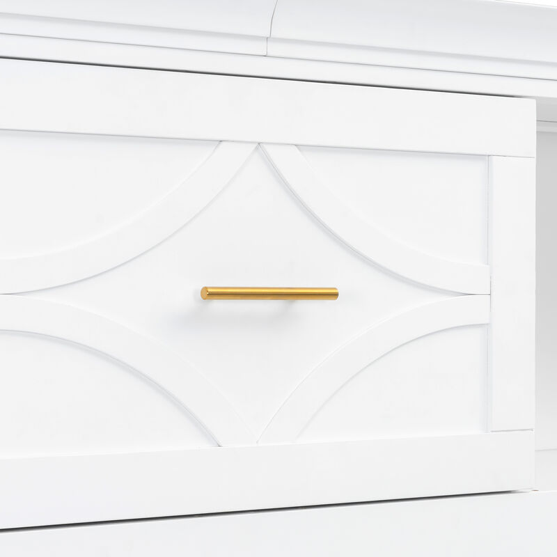 Whisen Twin Size Murphy Bed with Charging Station and a Drawer