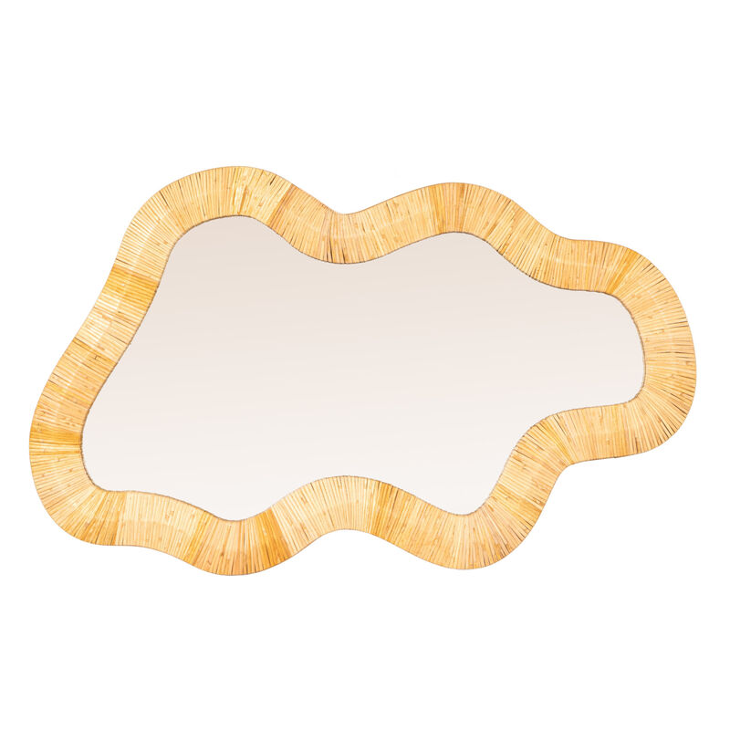 Wavy Rattan Wall Mirror image number 5
