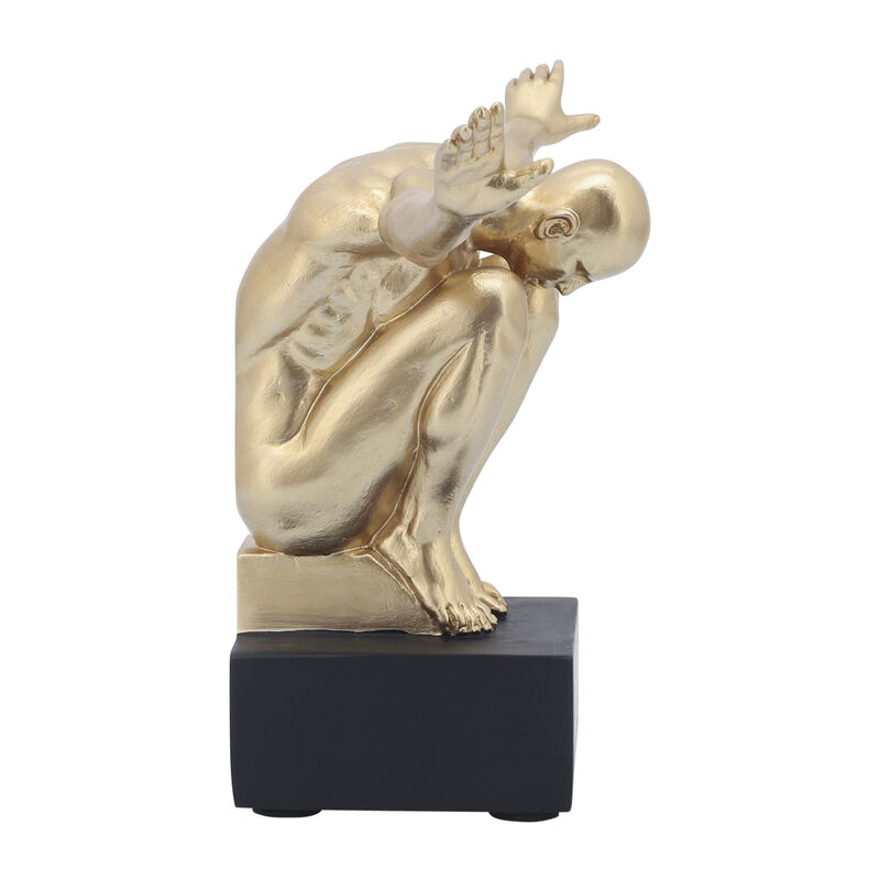 Resin Man Sculpture Bookend image number 3