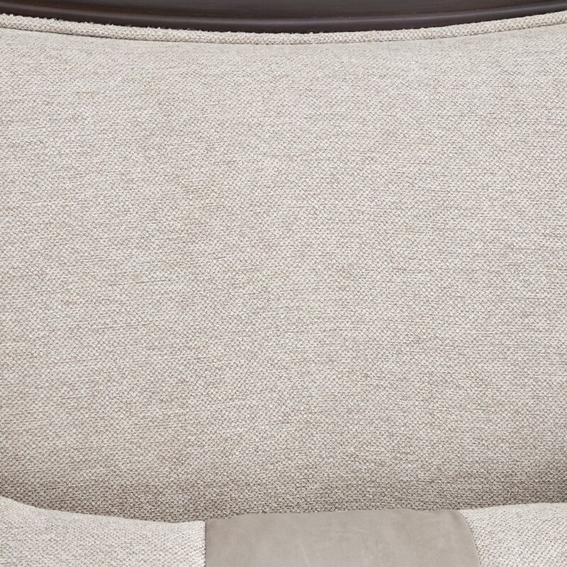 Michael Amini Camellia Field Chenille Sofa - Linen/Warm Pecan