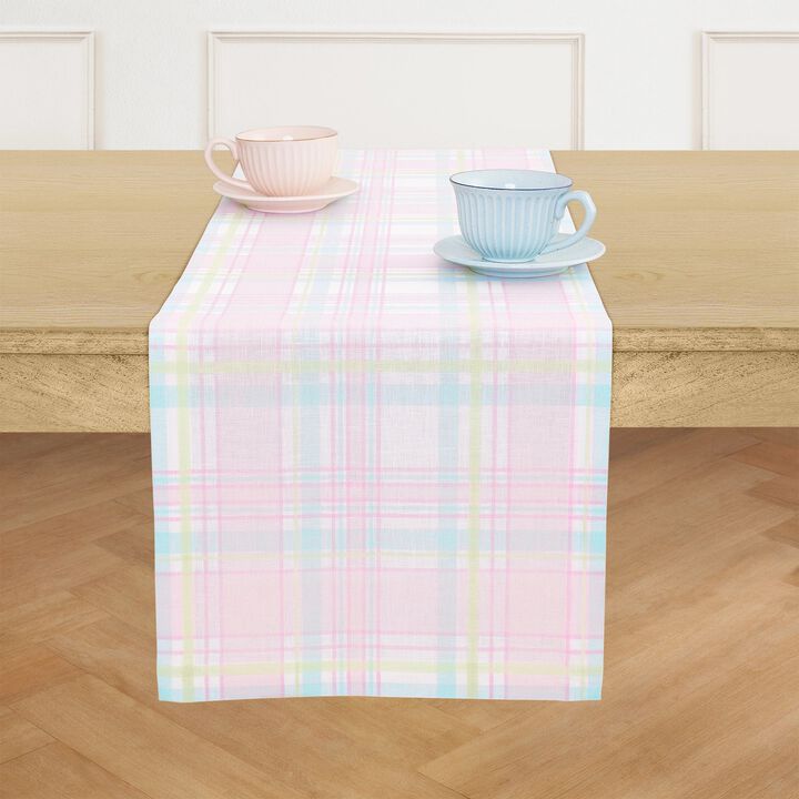 Linen Table Runner - Palm Beach Plaid