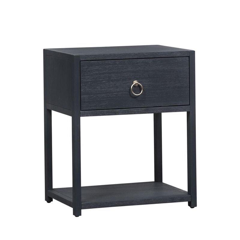Liberty Furniture East End 1 Shelf Accent Table in Wirebrushed Denim image number 0