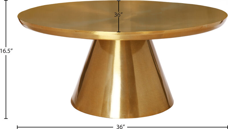 Meridian Furniture Martini Brushed Gold Coffee Table image number 3