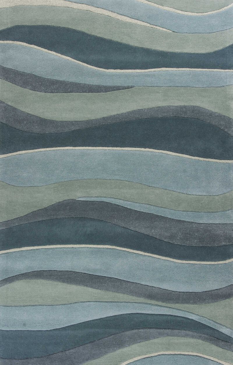 8' X 10' 6 Wool Ocean Area Rug image number 0