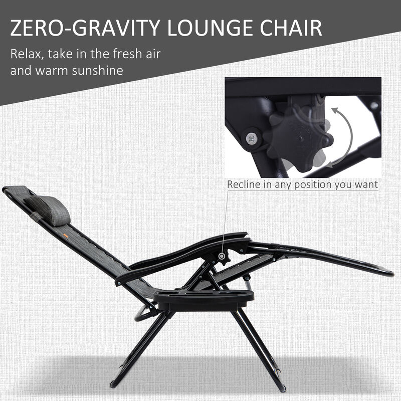 Hivvago Poolside Folding Recliner Set with Cup Holders image number 3