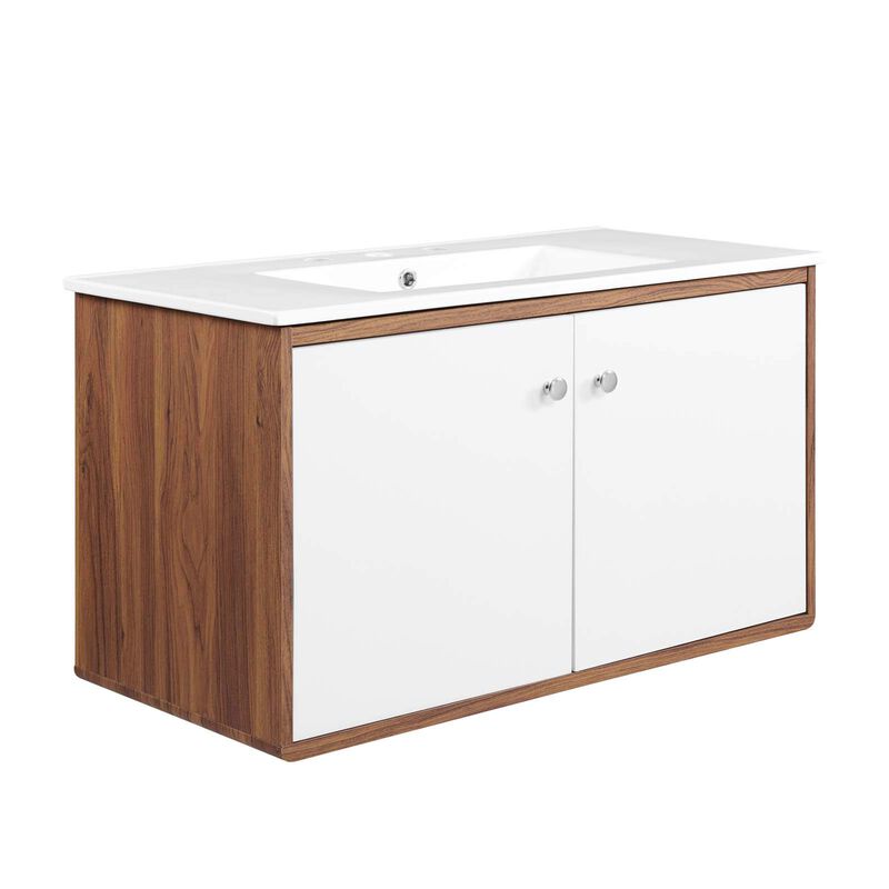 Modway Transmit 36" Wall-Mount Bathroom Vanity image number 1