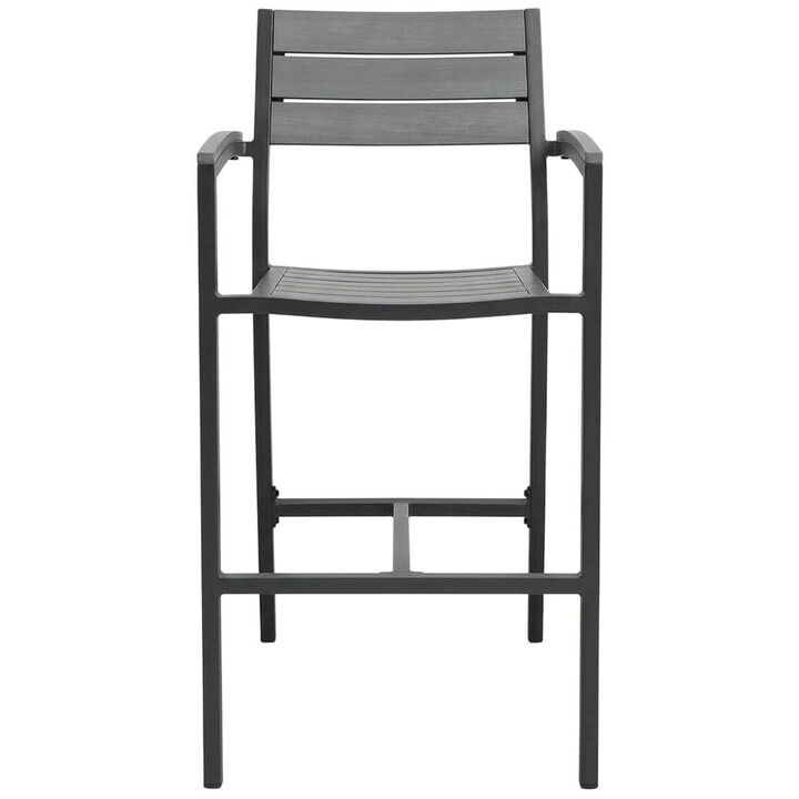 Stylish Outdoor Patio Bar Stool With Armrests And Comfortable Seat