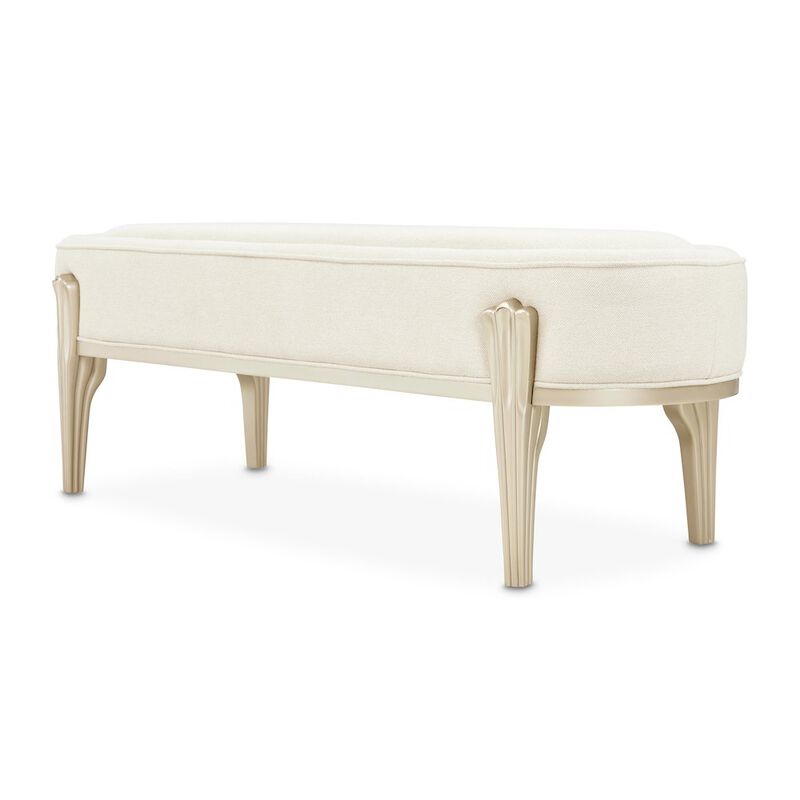 Michael Amini Camellia Field Bench - Caramel image number 3