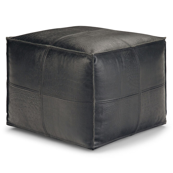 Simpli Home Bowen Square Pouf