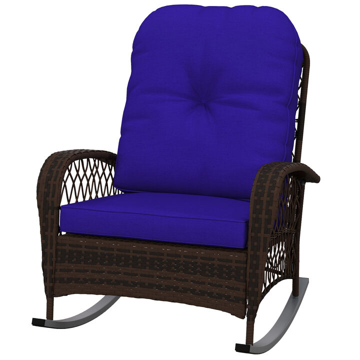 Hivvago Wicker Rocking Chair for Porch