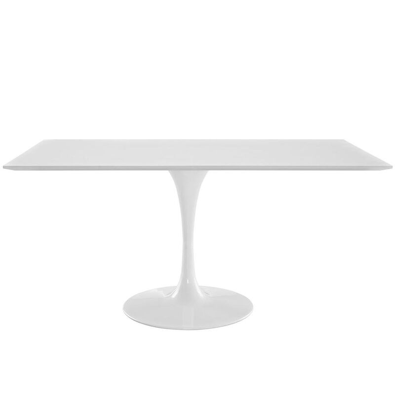 Wood Rectangle Dining Table with Sturdy Base and 60-Inch Length image number 0