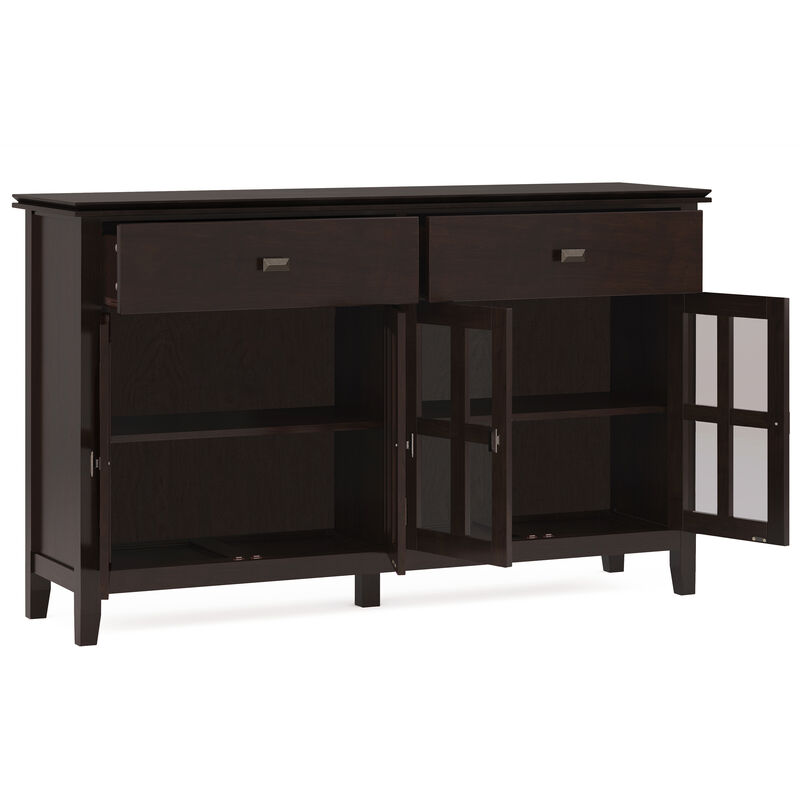 Simpli Home Artisan Large 4 Door Sideboard Buffet image number 3