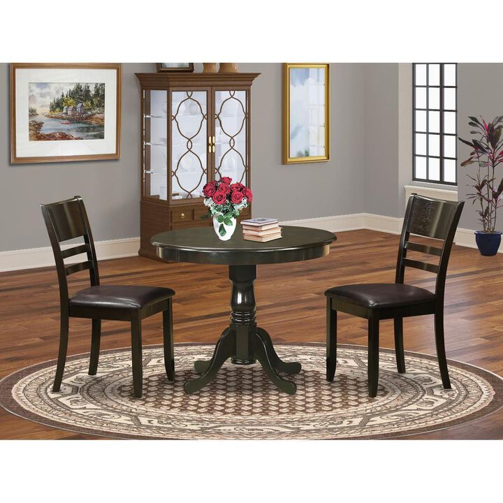 3 Pc Kitchen Table set-round Kitchen Table and 2 Dining Chairs
