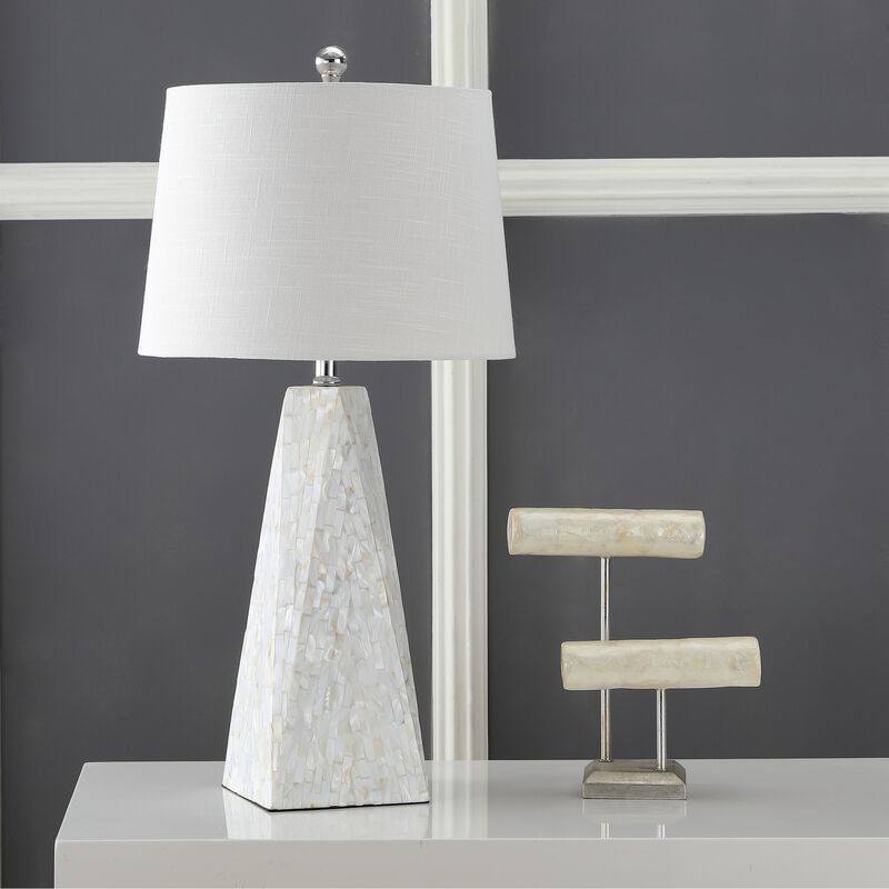 Naeva 28" Seashell LED Table Lamp, Pearl image number 5