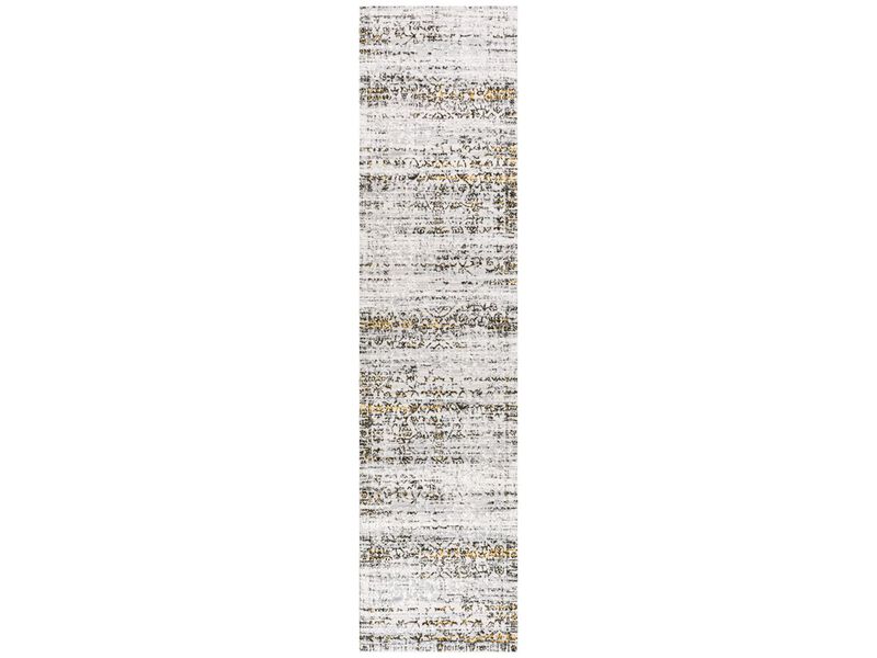 Tidal Modern Strie' Ivory/Black 2 ft. x 8 ft. Runner Rug image number 1