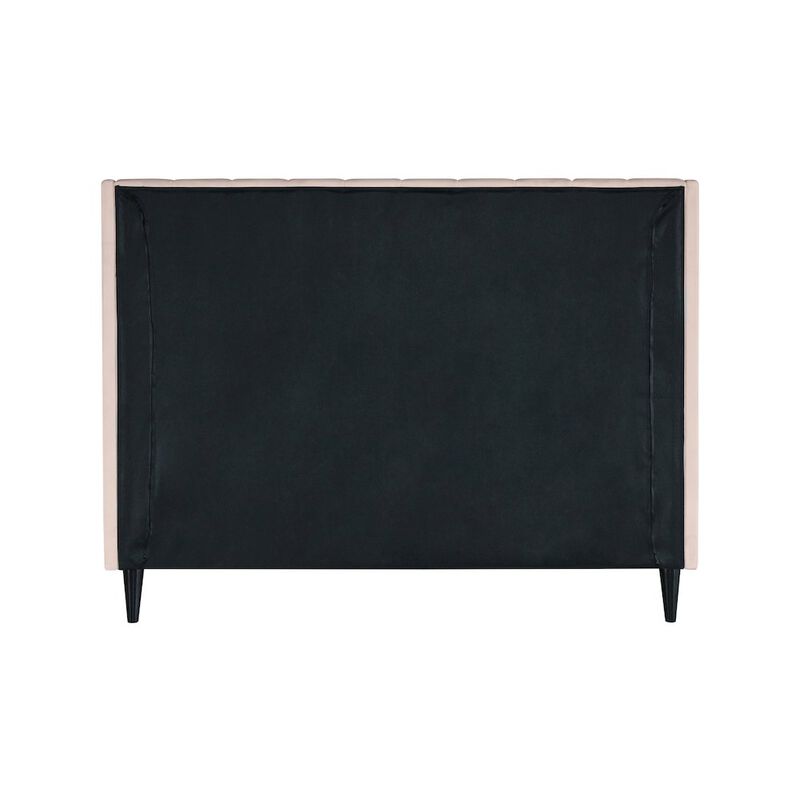 Meridian Furniture Eva Pink Velvet Queen Bed