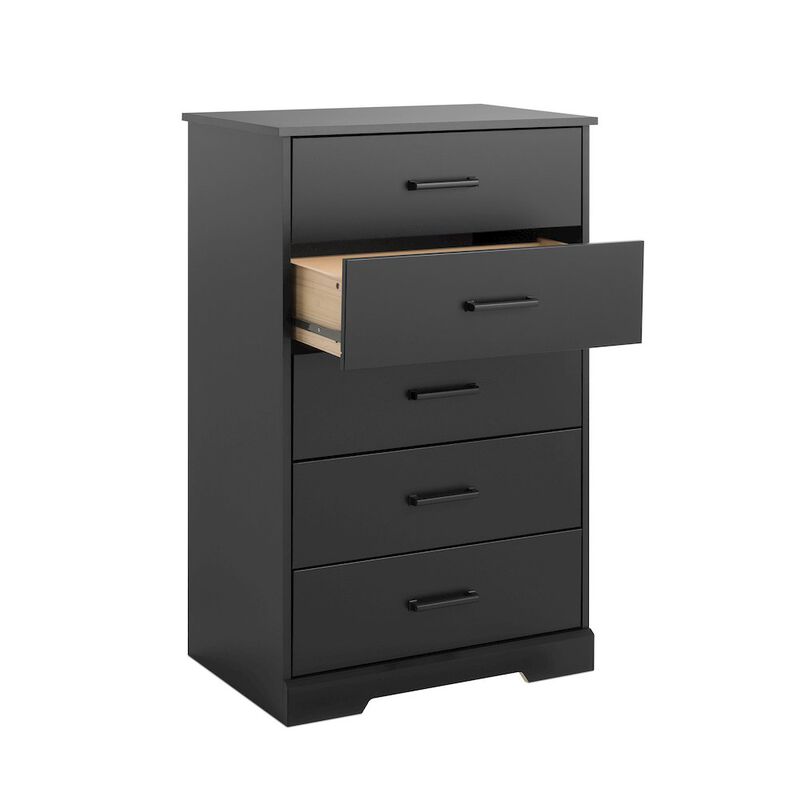 Prepac Rustic Ridge Black 5 Drawer 18.5D x 27.5W x 43.5H Dresser