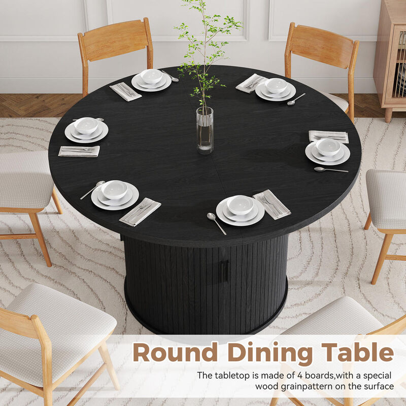 Envelor Solid Wood Extendable Farmhouse Waterproof Dining Table for Kitchen Dining Room Hotel image number 4