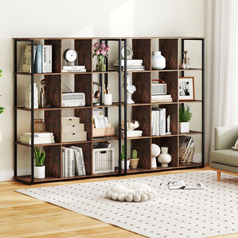 Hivvago 12-Cube Bookcase with 2 Anti-tipping Kits for Living Room
