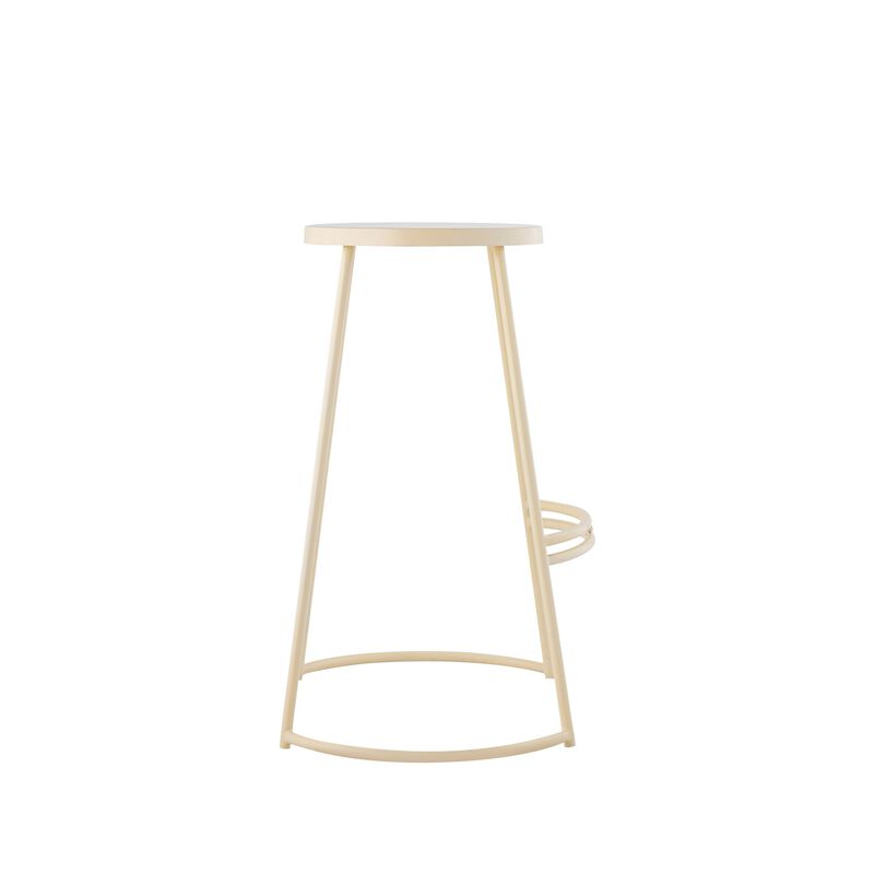 Hula Modern Designer Iron Curved Backless Bar Stool