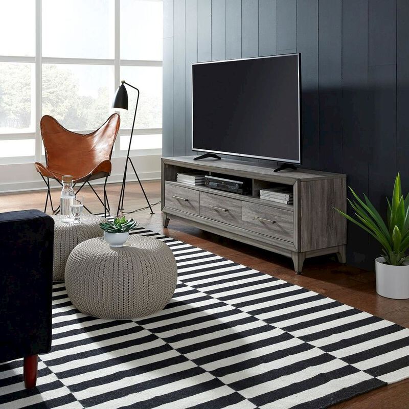 Liberty Furniture Mercury 62 Inch TV Console in Driftwood Gray image number 4